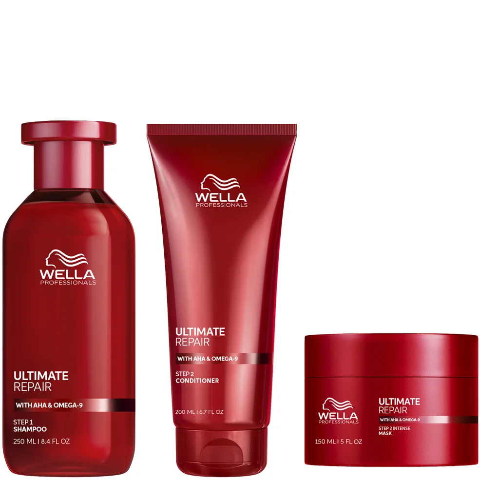 Wella Professionals Ultimate Repair Shampoo, Conditioner and Mask Bundle for Damaged Hair Image 1