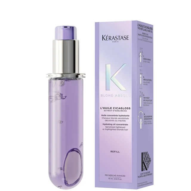 Kérastase Blond Absolu L'huile Cicagloss Refill, Hair Oil For Sensitised Lightened Or Highlighted Blonde Hair