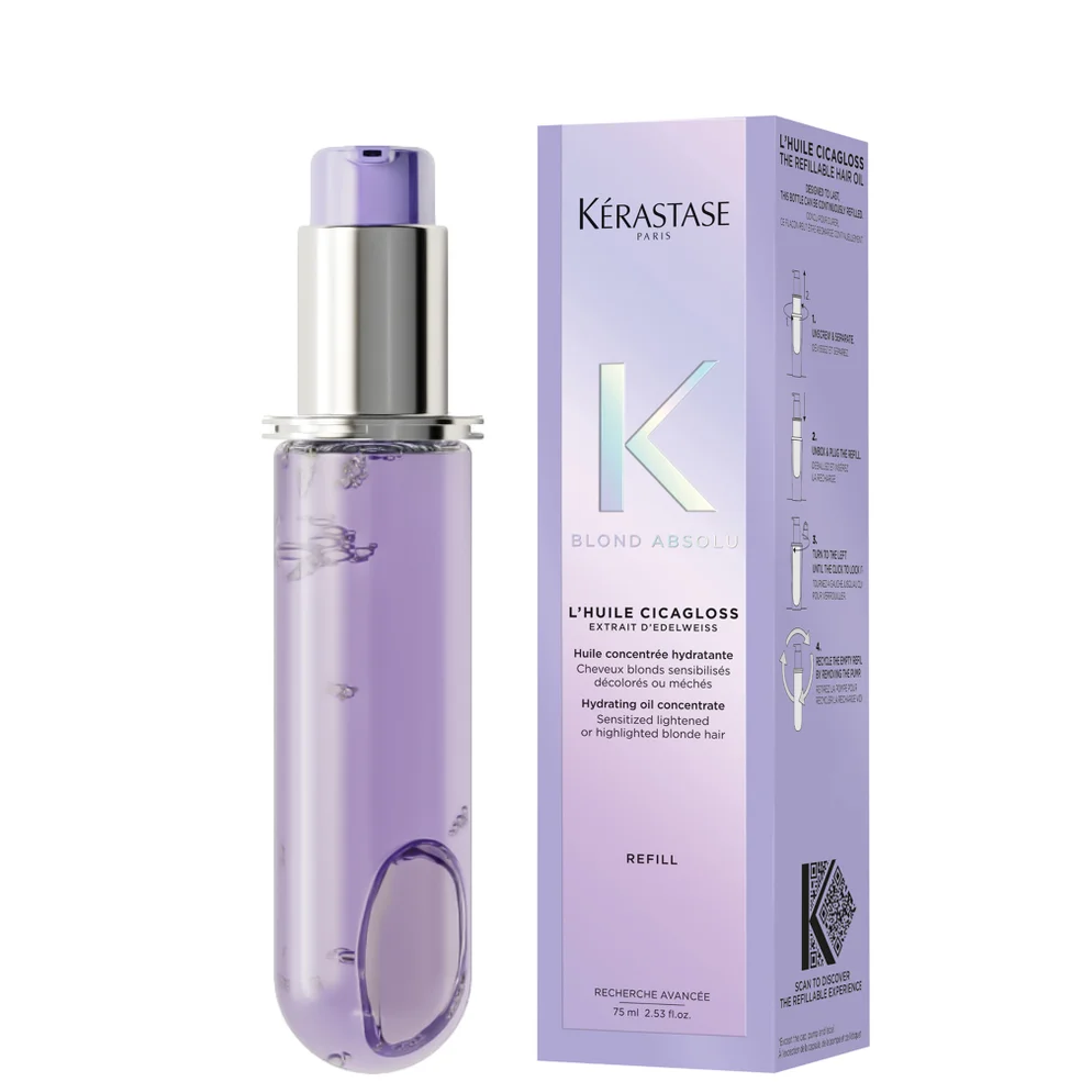 Kérastase Blond Absolu L'huile Cicagloss Refill, Hair Oil For Sensitised Lightened Or Highlighted Blonde Hair Image 1