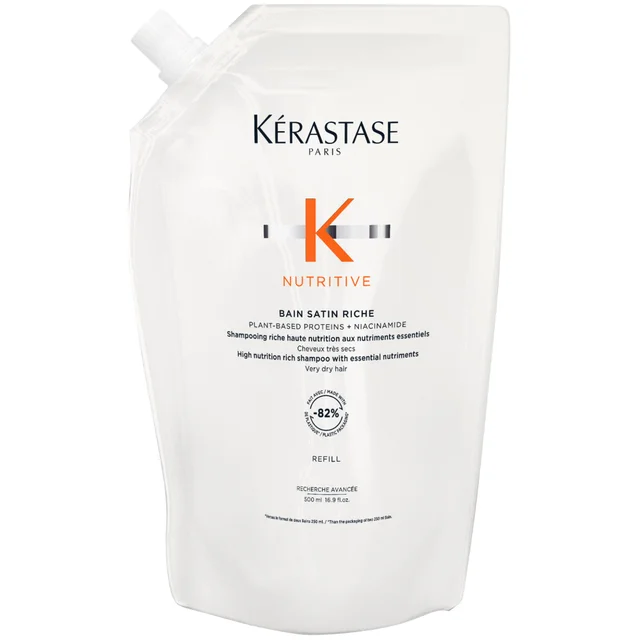 Kérastase Nutritive Bain Satin Riche Shampoo Pouch 500ml For Very Dry Hair