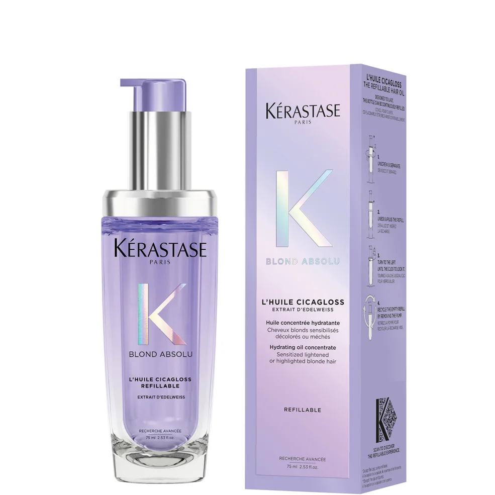 Kérastase Blond Absolu L'huile Cicagloss Refillable, Hair Oil For Sensitised Lightened Or Highlighted Blonde Hair Image 1