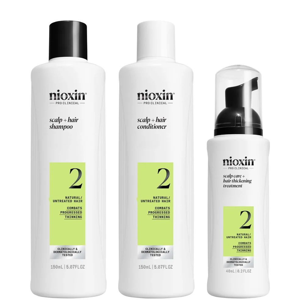 NIOXIN Scalp and Hair Thickening System 2 for Natural Hair with Progressed Thinning Trial Kit Image 1