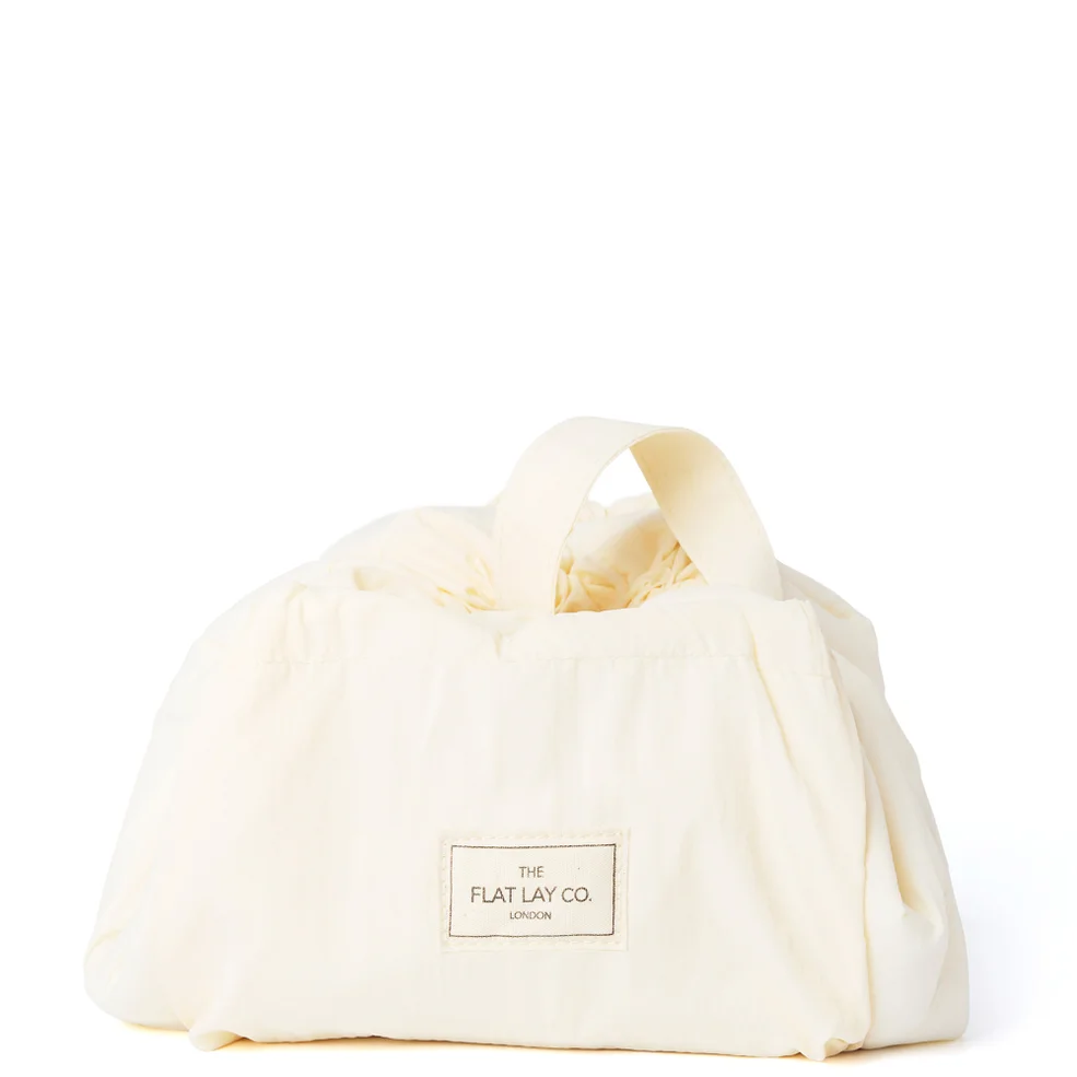 The Flat Lay Co. Drawstring Makeup Bag in Vanilla Parachute Image 1