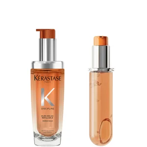 Kérastase Discipline L’Huile Oleo-Relax Refillable Hair Oil 75ml and Refill Duo for Voluminous and Unruly Hair - undefined undefined