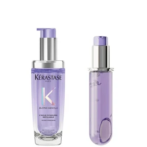 Kérastase Blond Absolu L’Huile Cicagloss Refillable Hair Oil 75ml and Refill Capsule Duo for Blonde or Lightened Hair - undefined undefined