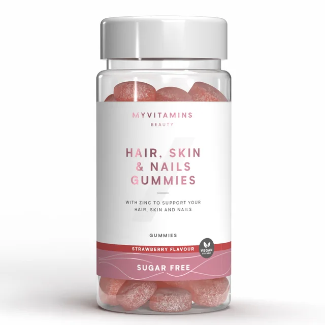 Myvitamins Sugar Free Hair, Skin & Nails, Strawberry, 60 Gummies