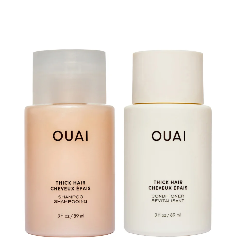 OUAI Thick Shampoo and Conditioner Travel Bundle Image 1
