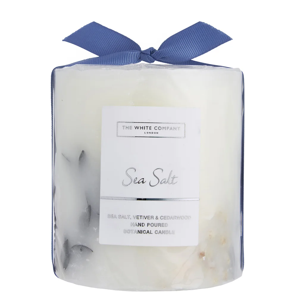 The White Company Sea Salt Medium Botanical Candle 660g Image 1