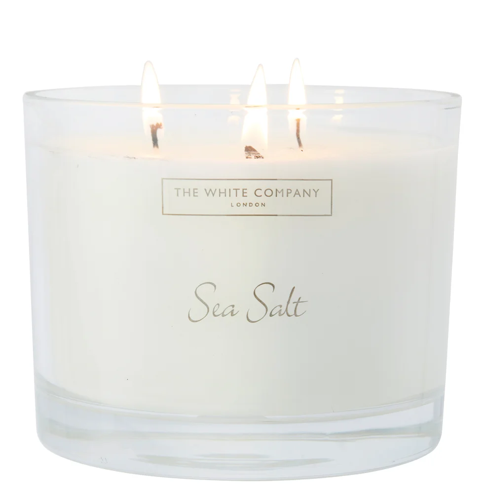 The White Company Sea Salt Large Candle 770g Image 1