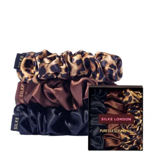 SILKE London Hair Scrunchies - Leopard Tonal - Colour Leopard,Brown,Black
