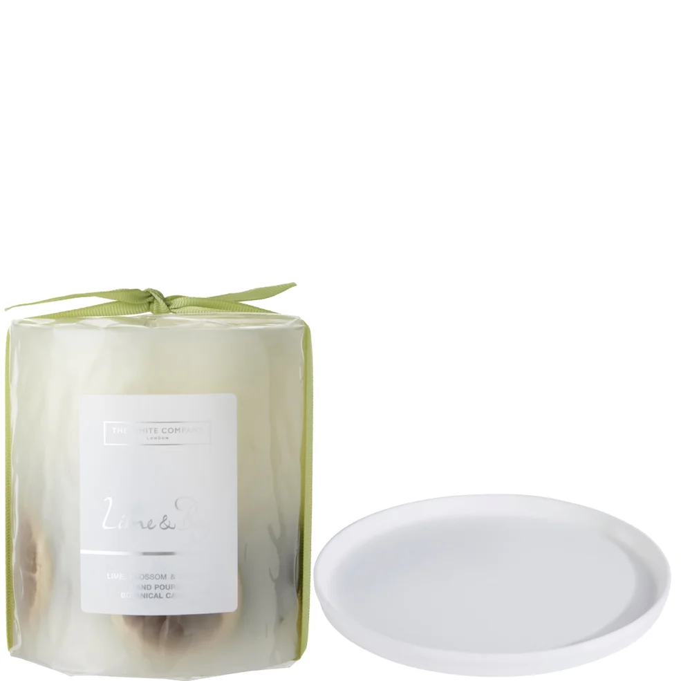 The White Company Lime and Bay Botanical Candle and Plate - Medium Image 1