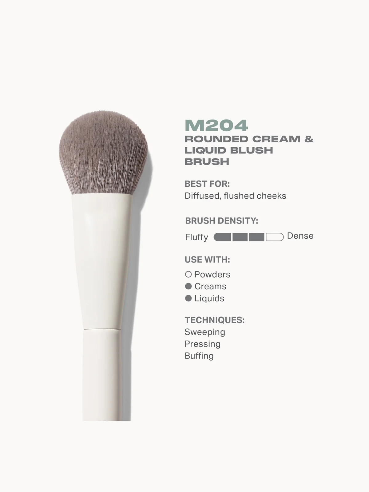 Morphe M204 Rounded Cream & Liquid Blush Brush Image 2