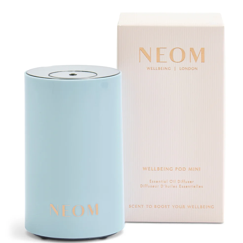 NEOM Wellbeing Exclusive Pod Mini Waterless Essential Oil Diffuser in Blue Image 1