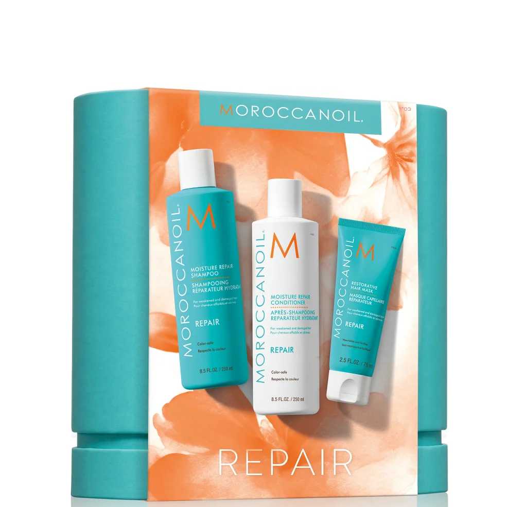 Moroccanoil Moisture Repair Shampoo and Conditioner Set with Free Restorative Hair Mask 75ml (Worth £52) Image 1