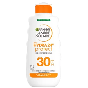 Garnier Ambre Solaire SPF 30 Hydra 24 Hour Protect Hydrating Sun Cream Lotion With Vitamin C, 175ml - undefined undefined