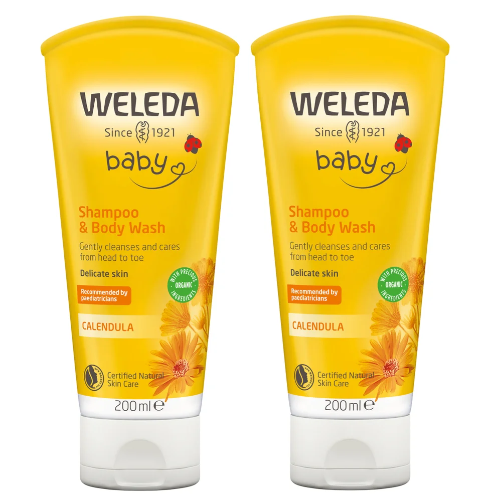 Weleda Baby Shampoo & Body Wash 200ml Twin Pack Image 1