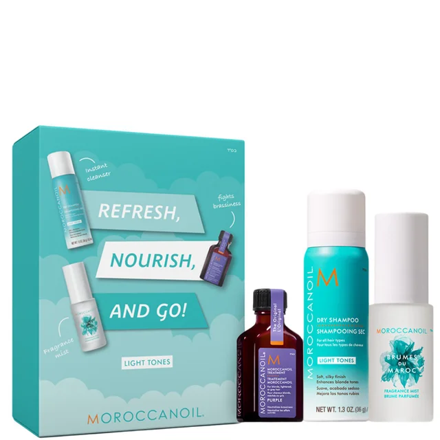 Moroccanoil Purple Treatment Oil & Fragrance Set with Free Dry Shampoo - Light Tones (Worth £39)