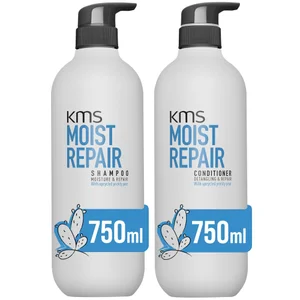 KMS Supersize Moist Repair Hair Rescue Shampoo and Conditioner Bundle for Dry and Damaged Hair (Worth £85.50) - undefined undefined
