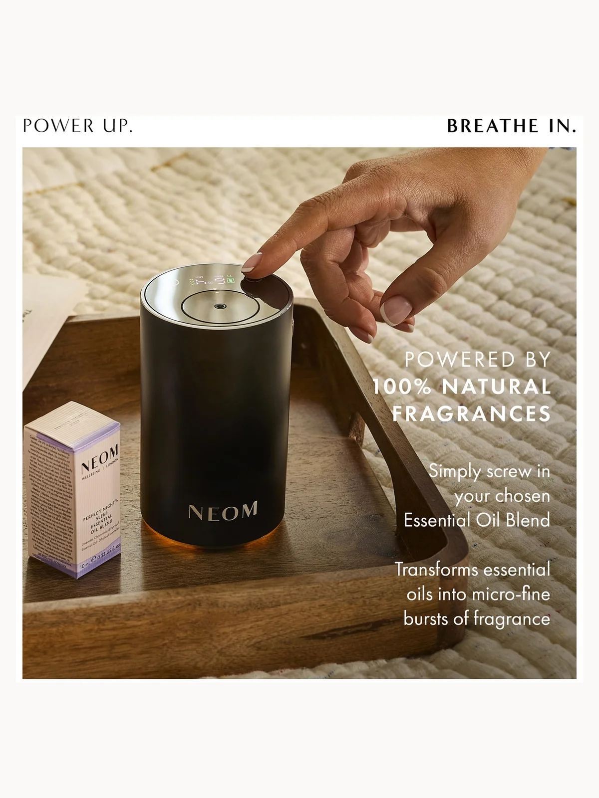 Neom Wellbeing London Pod Mini+ Waterless Essential Oil Diffuser Black | LOOKFANTASTIC Neom Wellbeing London Pod Mini+ Waterless Essential Oil Diffuser Black | LOOKFANTASTIC