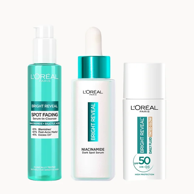 L'Oréal Paris Bright Reveal Dark Spot Defender Routine Bundle