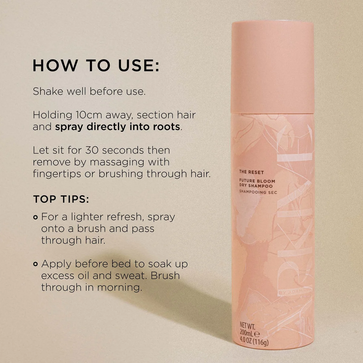 ARKIVE The Reset Dry Shampoo 200ml, Ultra-Fine Cleansing Spray With Baobab Oil & Modified Starch For Fresh, Nourished Hair, Instantly Refreshes, Adds Shine & Softens Scalp