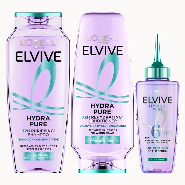 L'Oréal Paris Elvive Hydra Pure Full Routine for Oily Roots and Dehydrated Lengths