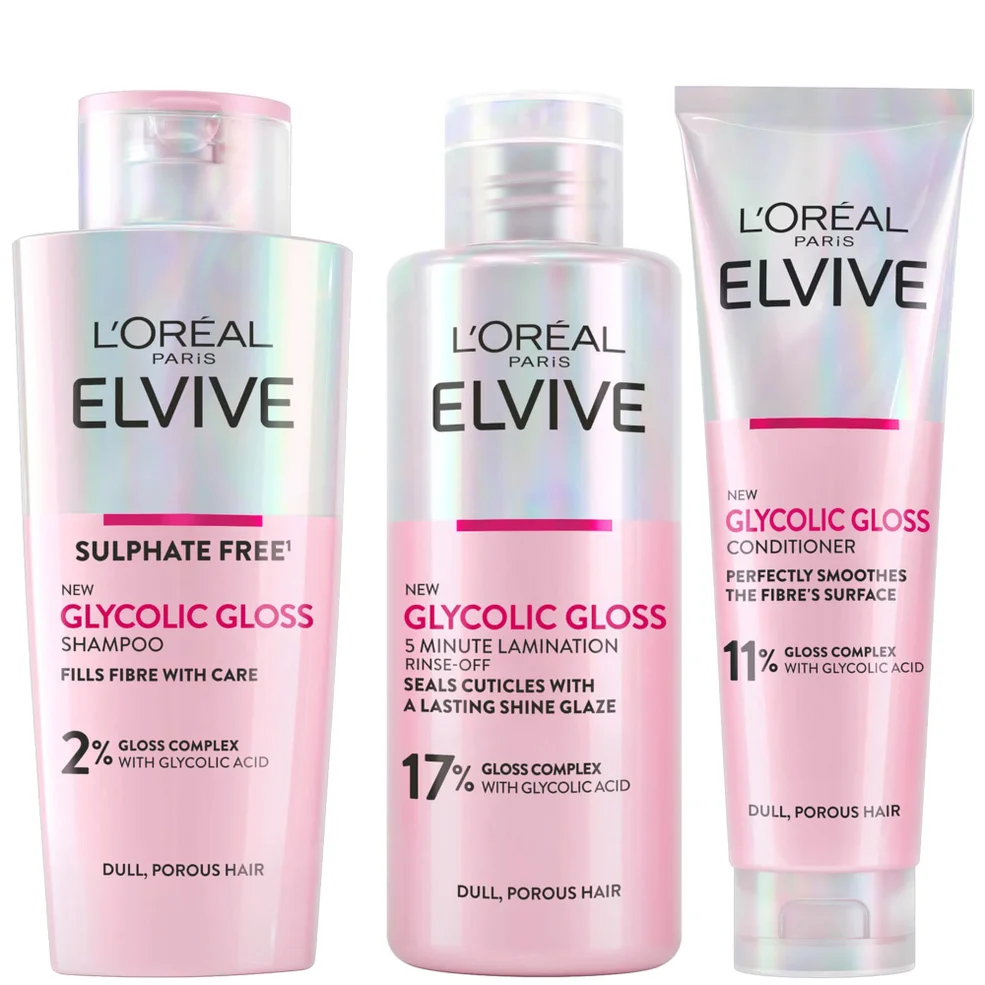 L'Oréal Paris Elvive Glycolic Gloss 3 Step Routine Image 1