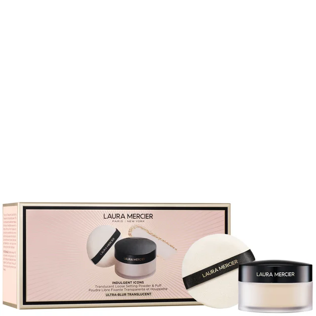 Laura Mercier Indulgent Icons Ultra-Blur Translucent Loose Setting Powder + Puff - 20g (Worth £61)