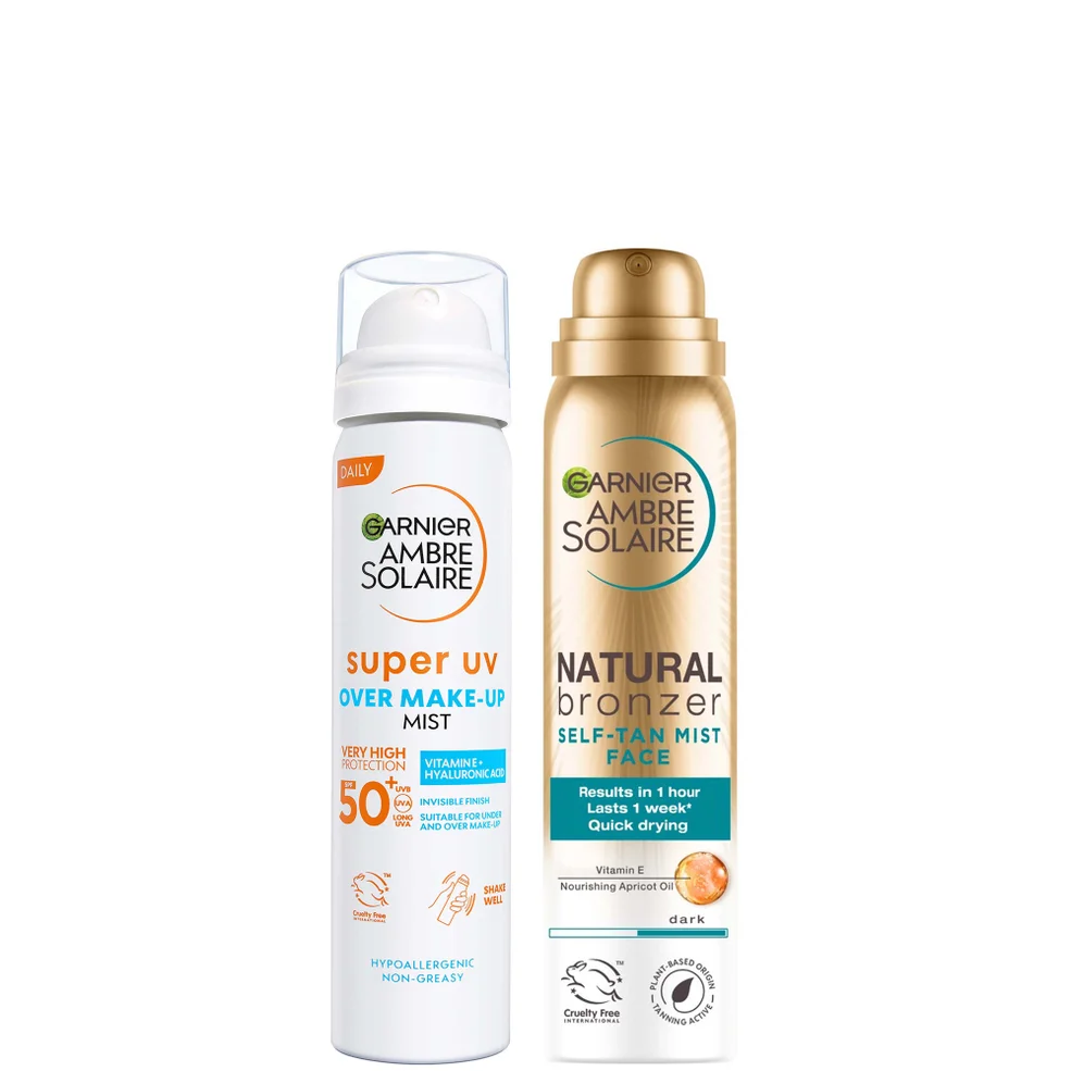 Garnier Ambre Solaire Face SPF50+ Mist and Self Tan Mist 75ml Image 1