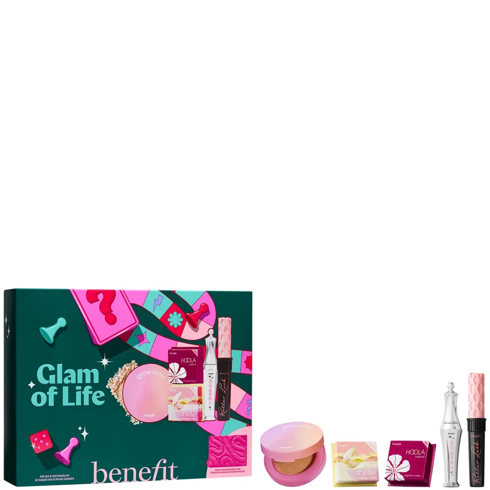 benefit Glam of Life Mascara, Brow and Cheek 5-piece Makeup Gift Set, with Limited Edition Beauty Bag (Worth £120.50) Image 1