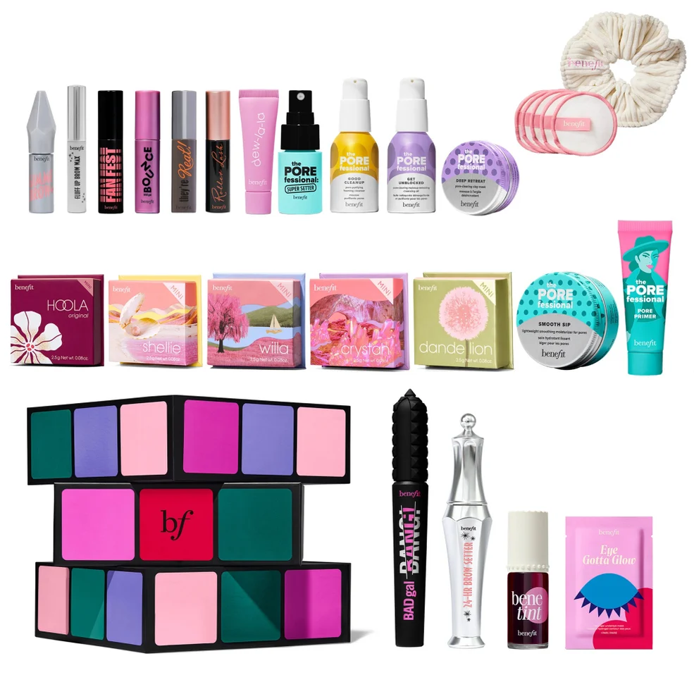 benefit Glam Cube 24 day Christmas Beauty Advent Calendar (Worth £266.59) Image 1