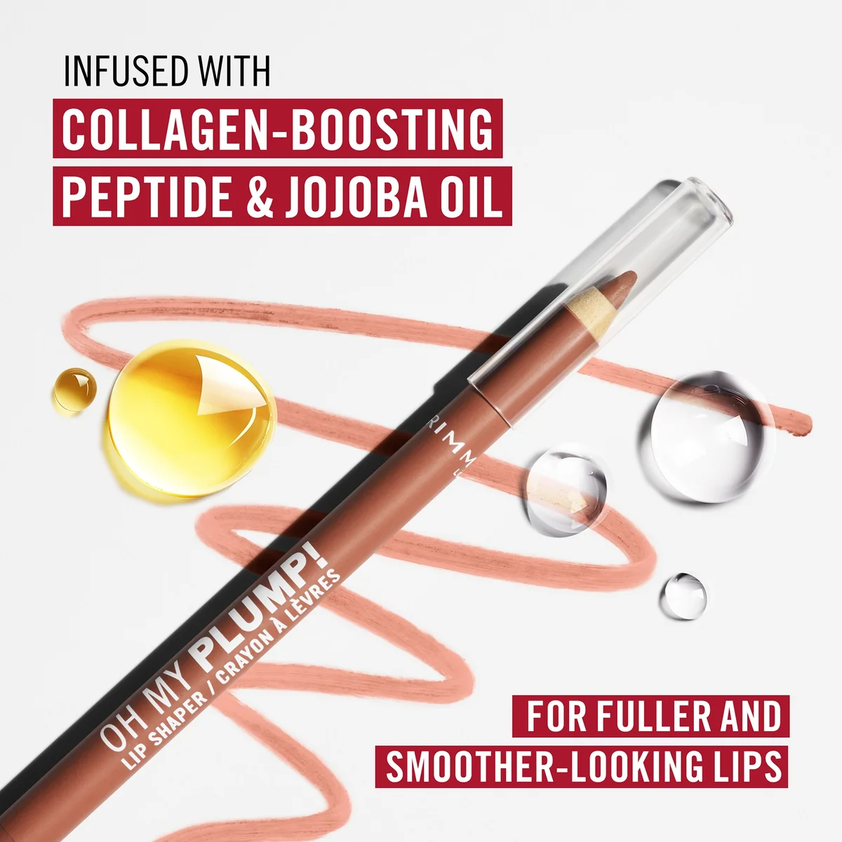 Rimmel London OH MY PLUMP!Plumping Lip Liner 010 Iconic Beige Image 3