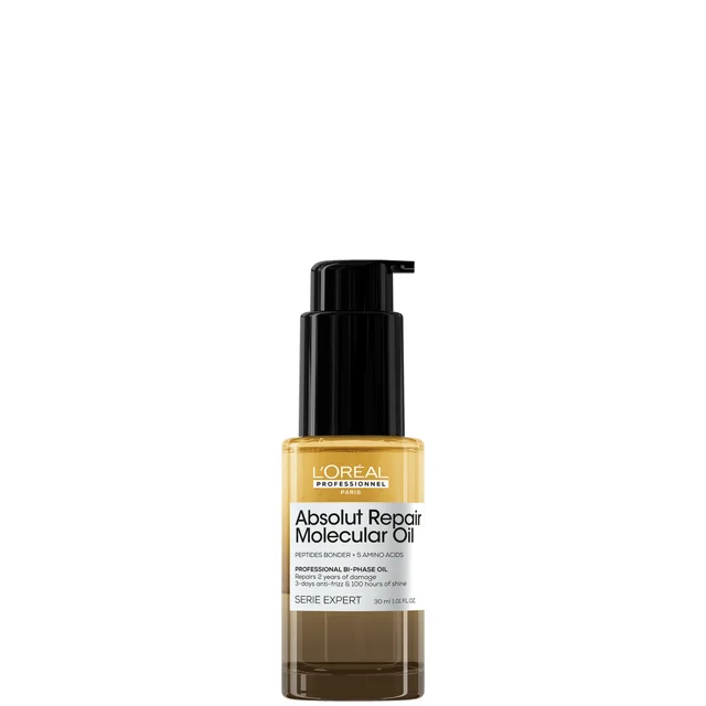 L'Oréal Professionnel Absolut Repair Molecular Bi-Phase Hair Oil for Damaged Hair 30ml, High Shine & Molecular Repair