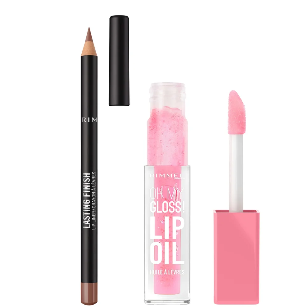 Rimmel Oh My Gloss! Lip Oil & Lasting Finish Lip Bundle (Various Shades) Image 1