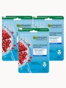 Garnier Moisture Bomb Pomegranate and Hyaluronic Acid Face Sheet Mask Trio