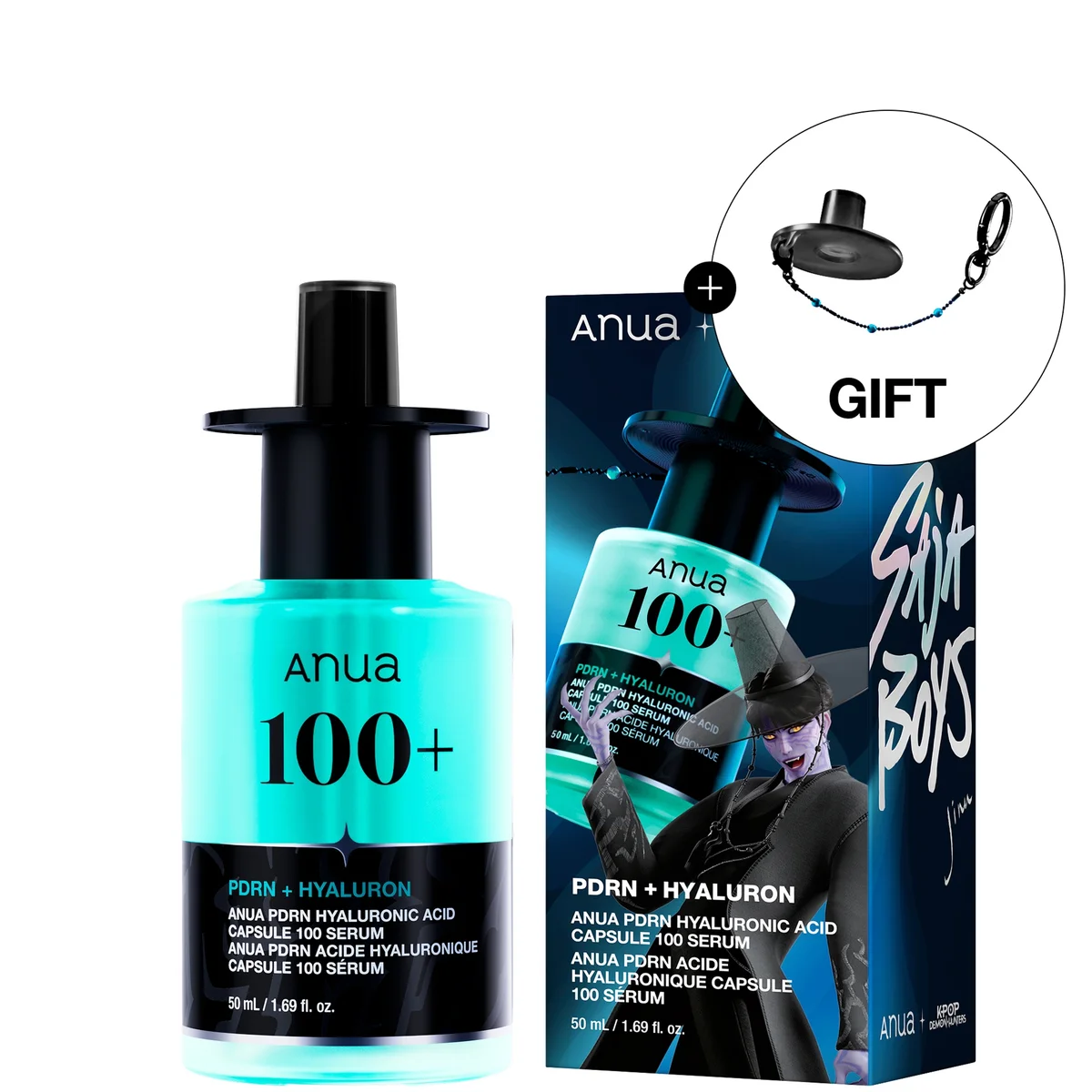 Exclusive Anua KPop Demon Hunters PDRN Hyaluronic Acid Capsule 100 Serum 50ml | LOOKFANTASTIC Exclusive Anua KPop Demon Hunters PDRN Hyaluronic Acid Capsule 100 Serum 50ml | LOOKFANTASTIC