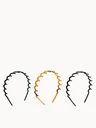 brushworks Zig Zag Headband - 3 Pack