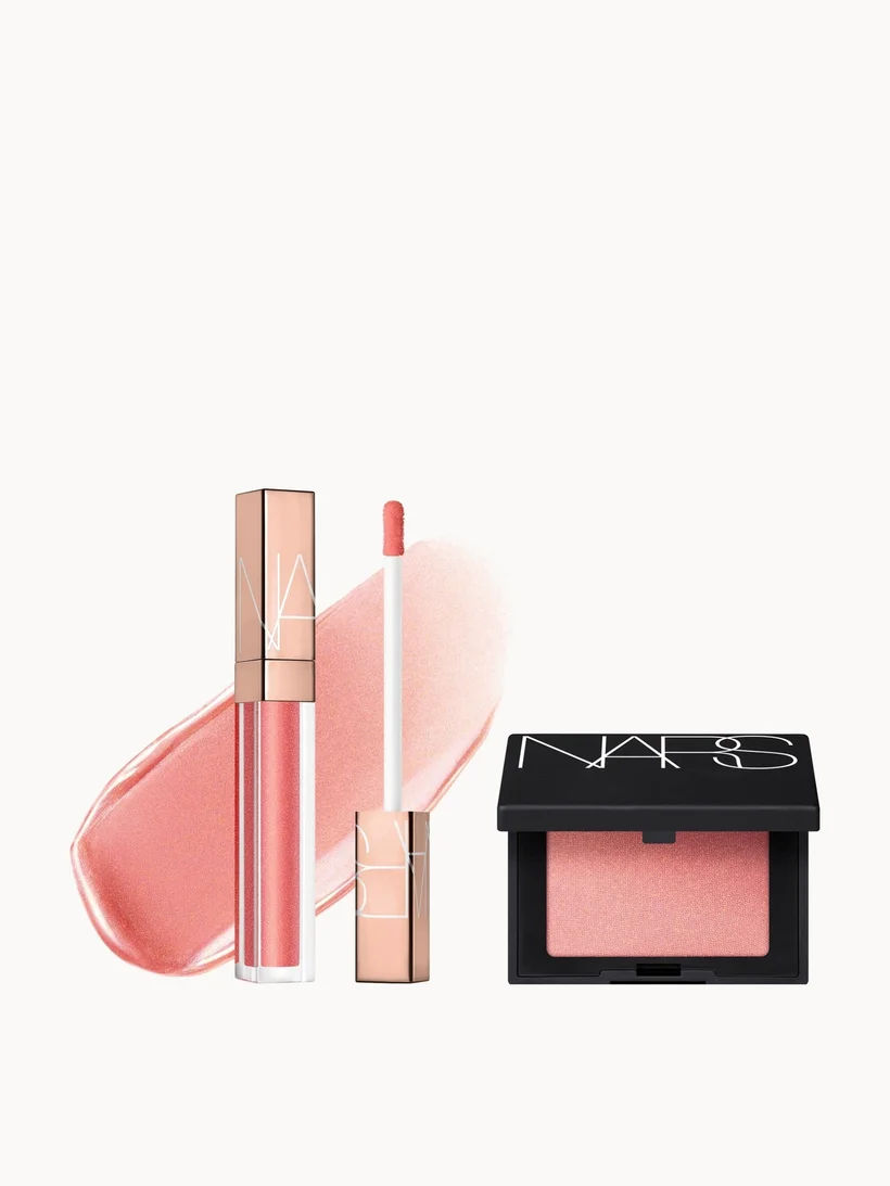 NARS Afterglow lip gloss and mini blush bundle