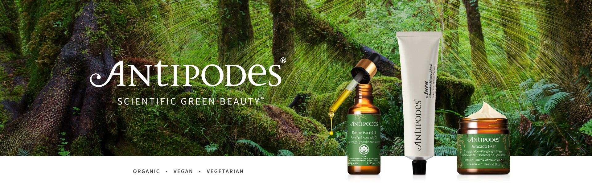 Antipodes Top Banner Scientific Green Beauty