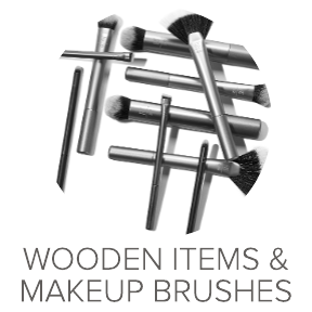 Wooden Items & Makeup Brushes