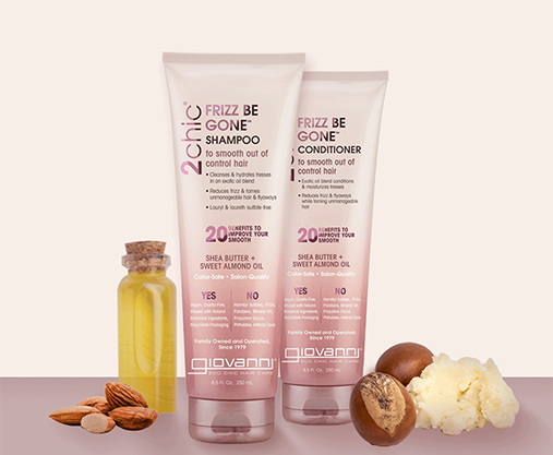 2chic FRIZZ BE GONE SHEA BUTTER & SWEET ALMOND OIL COLLECTION