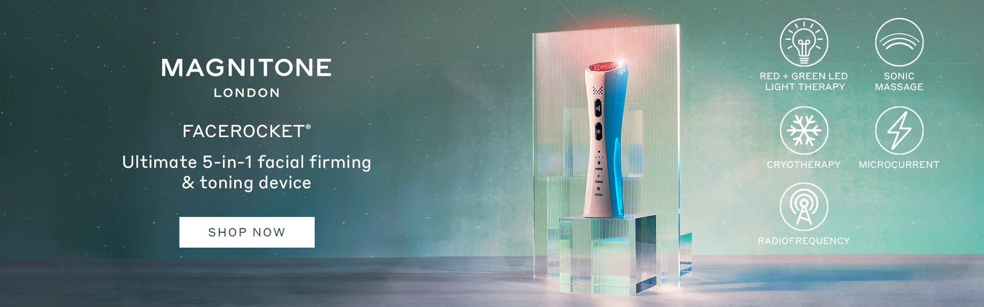 Magnitone London Facrocket 5-in-1 Facial Firming and Toning Device